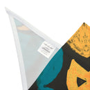 Vibrant Afrocentric Custom Dog Bandana – Blue, Black & Yellow