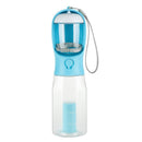 3 in 1 Water Bottle; Food Dispenser; Poop Bag Holder