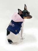 Denim "Love" Harness Vest in Glitter & Foil
