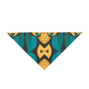 Vibrant Afrocentric Custom Dog Bandana – Blue, Black & Yellow