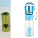 3 in 1 Water Bottle; Food Dispenser; Poop Bag Holder