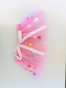 Pink Pom Pom Dog Tutu Skirt (XS)