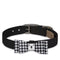 Susan Lanci Ultrasuede Houndstooth Bow Dog Collar