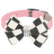 Susan Lanci Designs Windsor Check & Bow Dog Collar