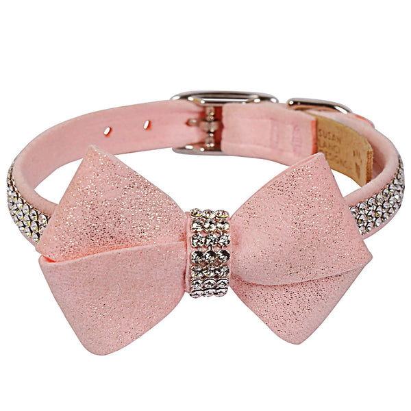 Susan Lanci Designs Pink 3 Row Dog Collar