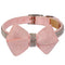 Susan Lanci Designs Pink 3 Row Dog Collar