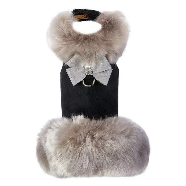 Susan Lanci Designs Silver Faux Fur Dog Coat