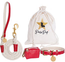 Melting Hearts - Rope Leash with Leather Handle