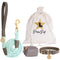 Rope Leash with Leather Handle - Desert Mint