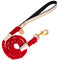 Candy Swirl - Rope Leash with Leather Handle