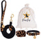 Rope Leash with Leather Handle - Leopard