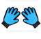 Glove Rubber Hair Brush
