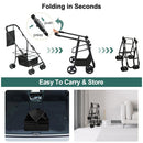 2 In 1 Folding Dog Stroller, Carrier & Car Seat