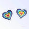 Rainbow Love Me Heart Charm For Dog Collar