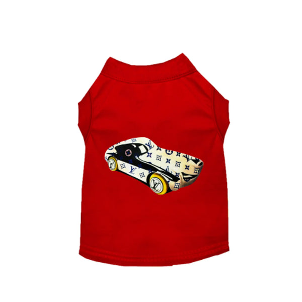 Fancy Race Car Dog Tee