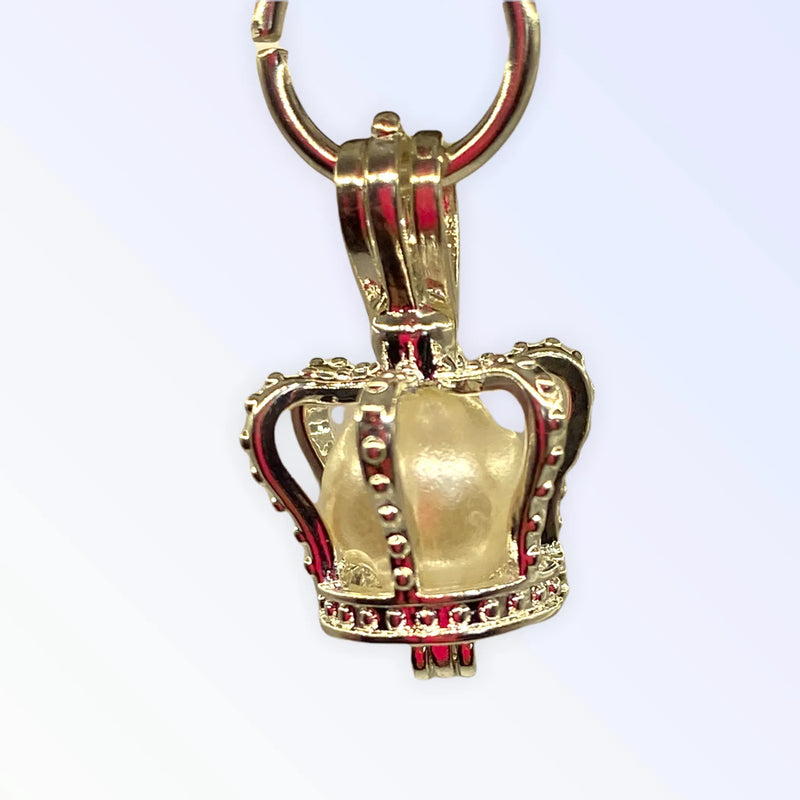 Pearl Crown Pendant - Dog Charm