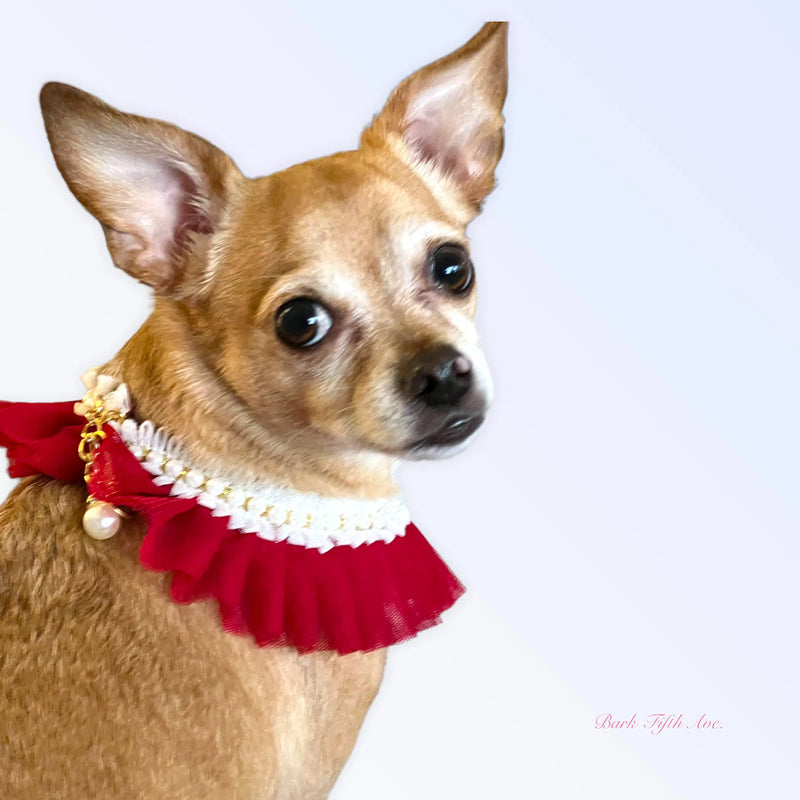 Pearl Neck Ruff Dog Necklace