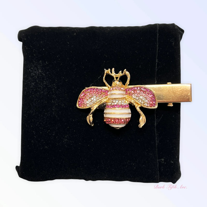 Rhinestone Bumble Bee Dog Barrettes