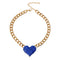 Rhinestone Heart Dog Necklace
