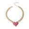Rhinestone Heart Dog Necklace