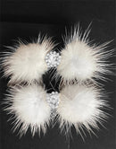 Crystal Pom Pom Dog Barrettes