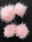 Crystal Pom Pom Dog Barrettes