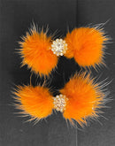 Crystal Pom Pom Dog Barrettes