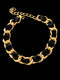 Gold Velvet Chain Collar