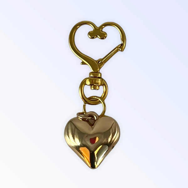 Gold Heart Dog Collar Charm