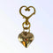 Gold Heart Dog Collar Charm