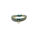 Sparkly Rhinestone Dog Collar with Gold Chain Details