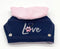 Denim "Love" Harness Vest in Glitter & Foil