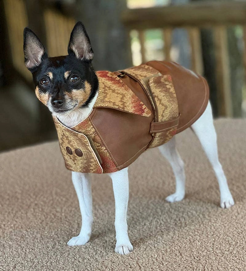 Vegan Leather & Suede Southwest Coat