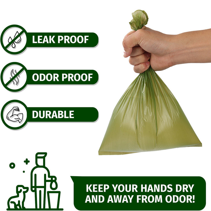 Poop Bags For Dog Waste - Extra Thick Strong Leak Proof