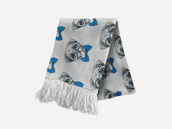 Smartie Pants Pug Scarf
