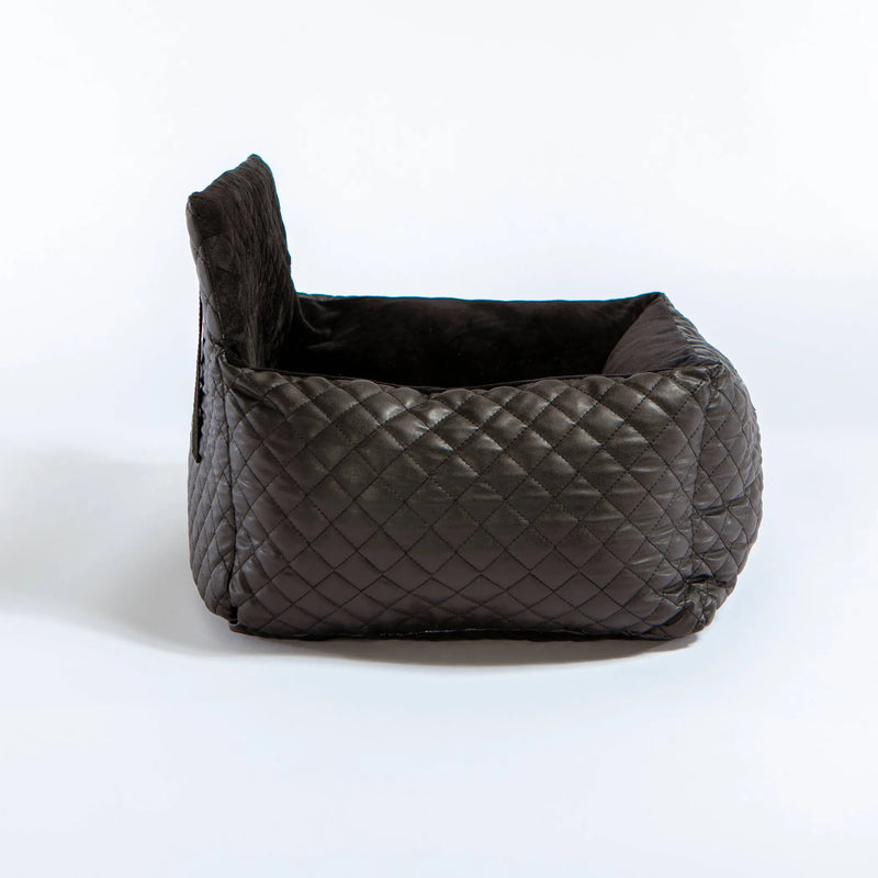 Quilted Vegan Leather Dog Car Seat