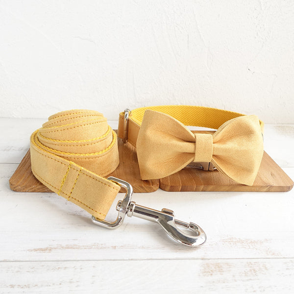 Buttercup Leash Collar Bow Set