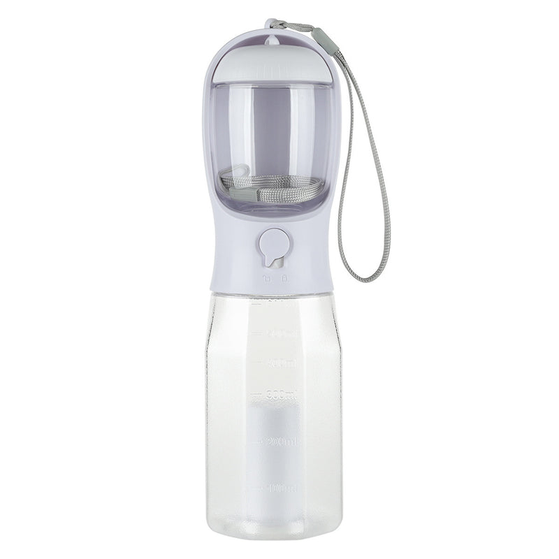 3 in 1 Water Bottle; Food Dispenser; Poop Bag Holder