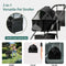 2 In 1 Folding Dog Stroller, Carrier & Car Seat