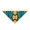 Vibrant Afrocentric Custom Dog Bandana – Blue, Black & Yellow