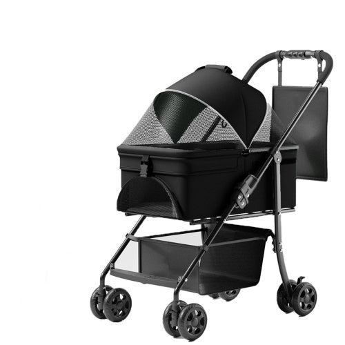 2 In 1 Folding Dog Stroller, Carrier & Car Seat