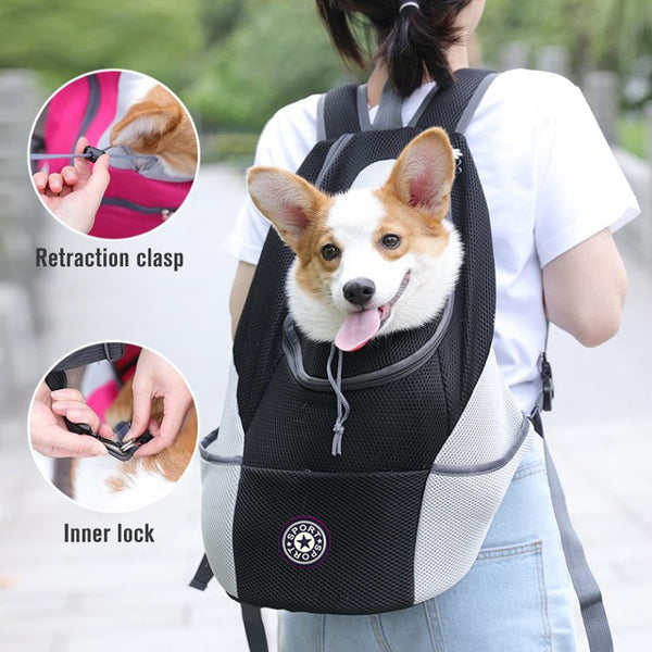 Mesh Backpack Carrier Bag For Dogs