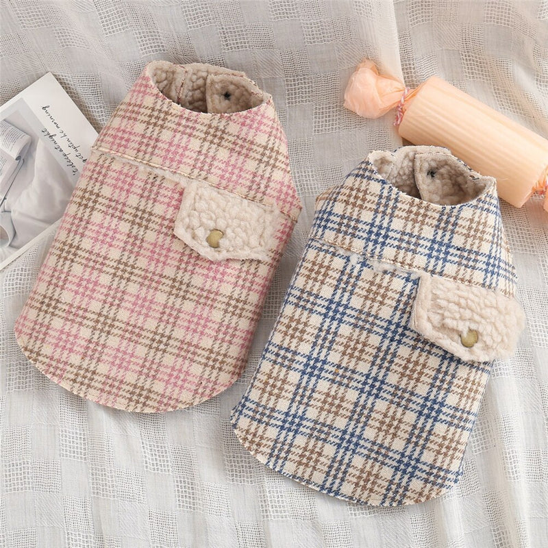 Cute Plaid Dog Jacket